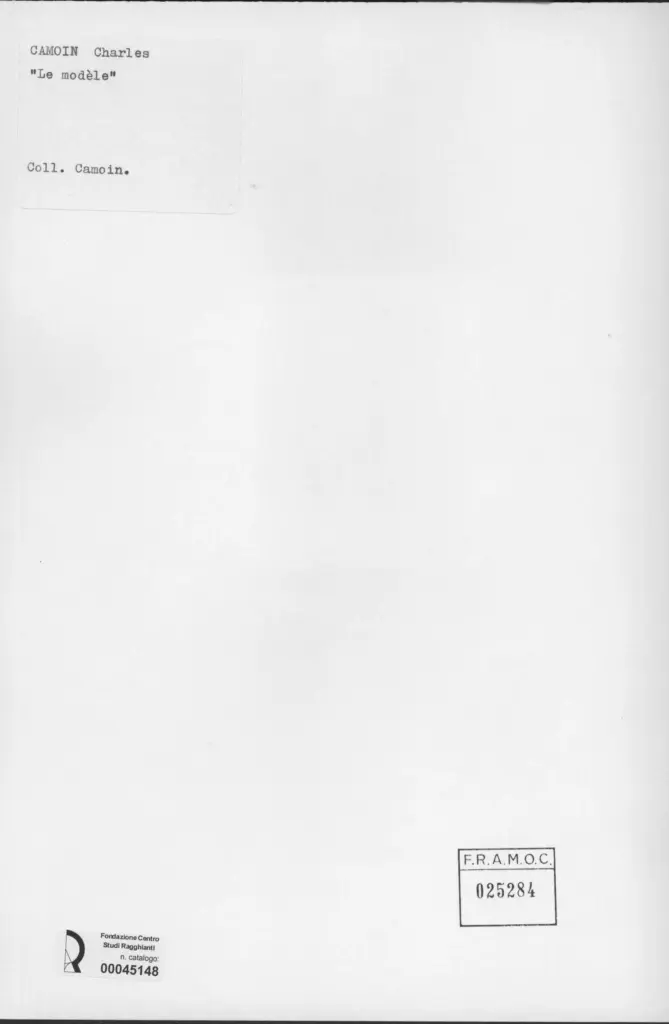 Anonimo , Camoin, Charles - sec. XIX/ XX - Le mod&egrave;le , retro