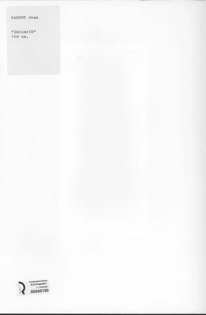 Anonimo , Cardot, Jean - sec. XX/ XXI - Intimit&egrave; , retro
