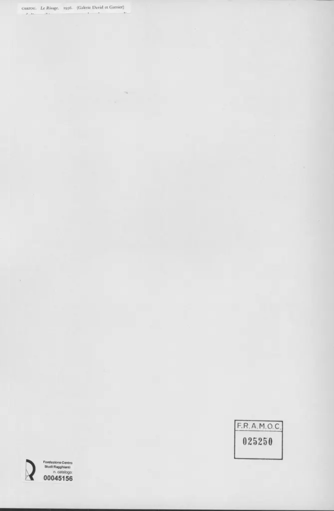 Anonimo , Carzou, Jean - sec. XX - Le Rivage , retro