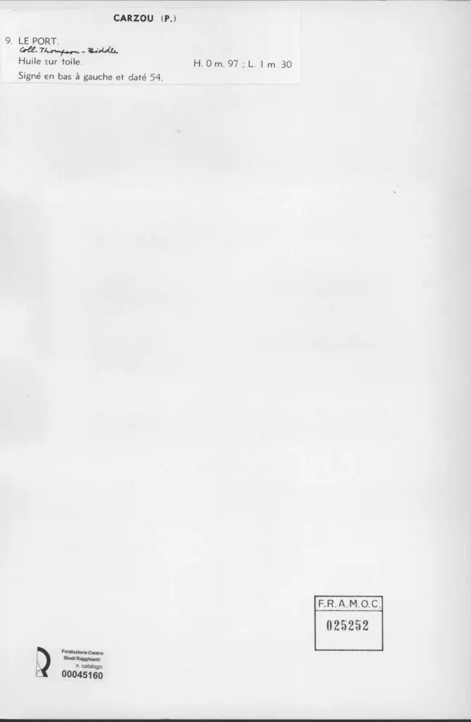 Anonimo , Carzou, Jean - sec. XX - Le port , retro