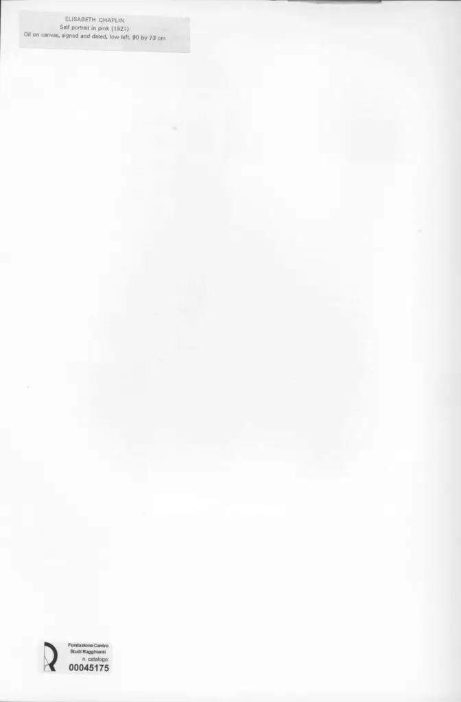 Anonimo , Chaplin, Elisabeth - sec. XX - Self portrait in pink , retro