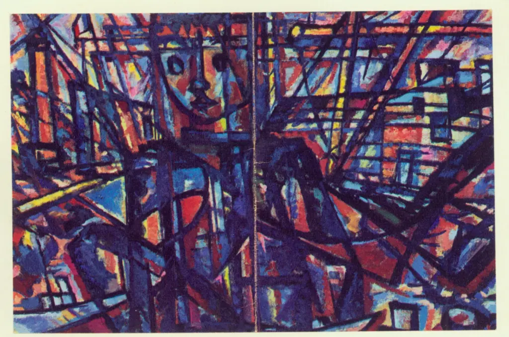 Anonimo , Chastel, Roger - sec. XX - Astrazione di uomo , fronte