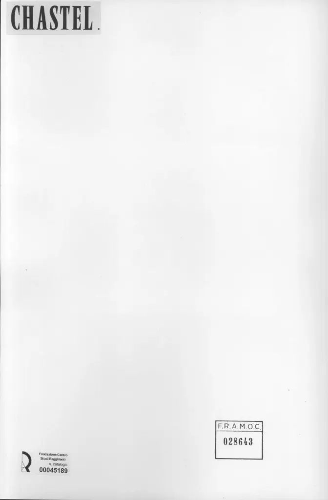 Anonimo , Chastel, Roger - sec. XX - Astrazione di uomo , retro