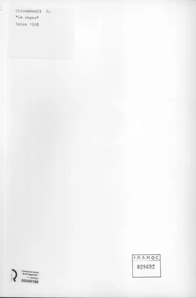 Anonimo , Clérambault, C. - sec. XX - Le repos , retro