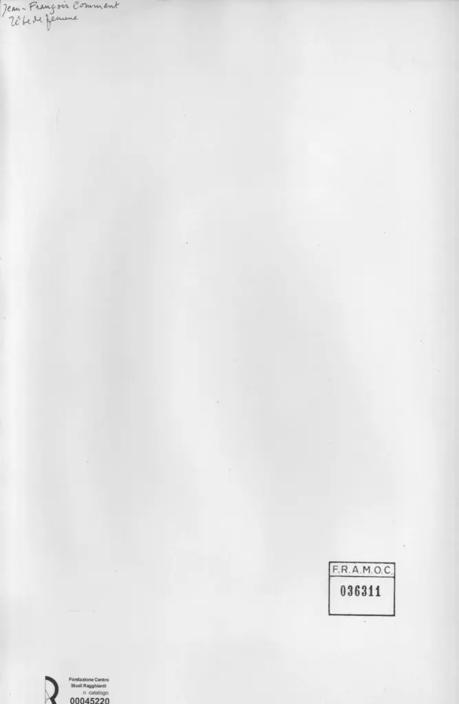 Anonimo , Comment, Jean Fran&ccedil;ois - sec. XX - T&ecirc;te de femme , retro