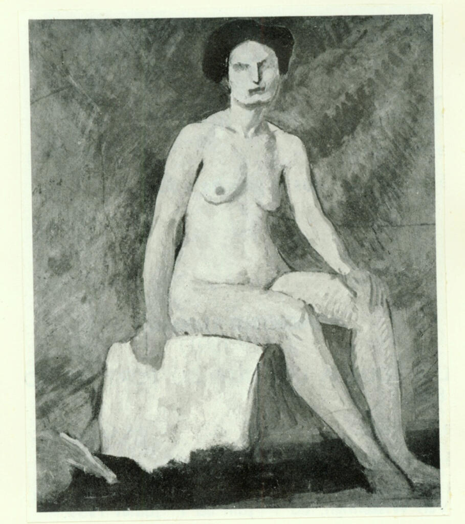 Anonimo , De La Fresnaye, Roger - sec. XX - Donna seduta , fronte