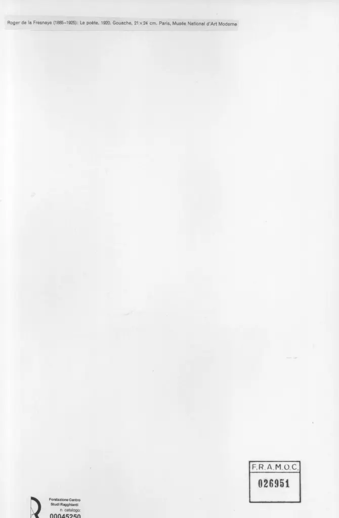 Anonimo , De La Fresnaye, Roger - sec. XX - Le po&eacute;te , retro
