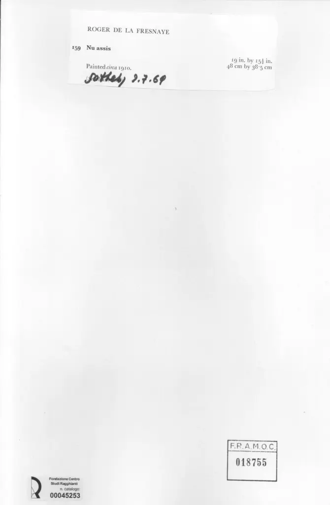 Anonimo , De La Fresnaye, Roger - sec. XX , retro