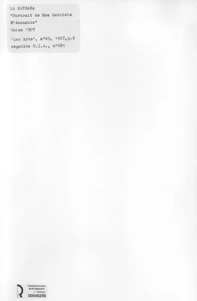 Anonimo , De La Gandara, Antonio - sec. XX - Portrait de Mme Gabriele D'Annunzio , retro
