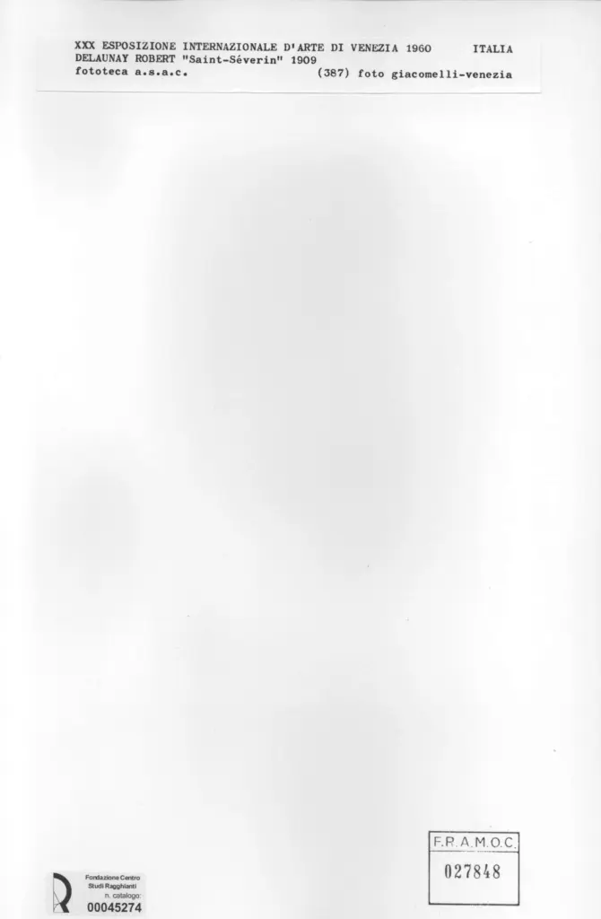 Giacomelli , De Launay, Robert - sec. XX - Saint S&eacute;verin , retro