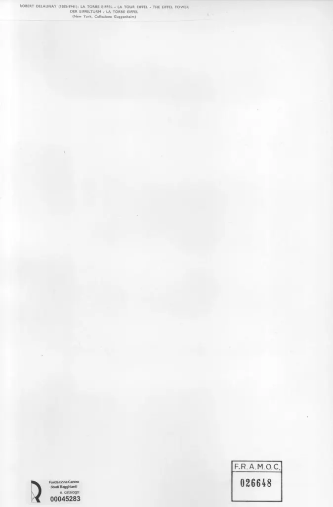 Anonimo , De Launay, Robert - sec. XX - La tour Eiffel , retro