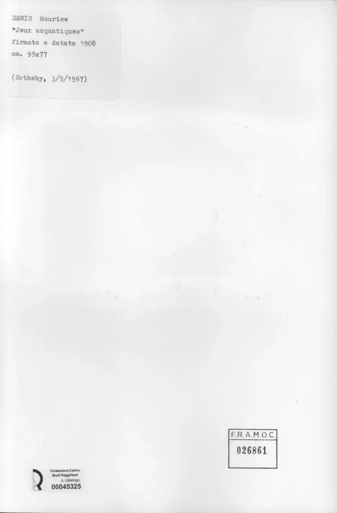 Anonimo , Denis, Maurice - sec. XX , retro