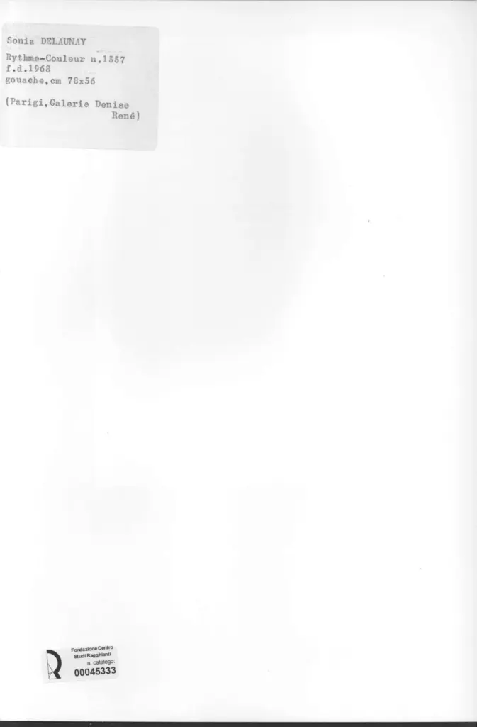 Anonimo , Delaunay, Sonia - sec. XX - Rythme-couleur n. 1557 , retro
