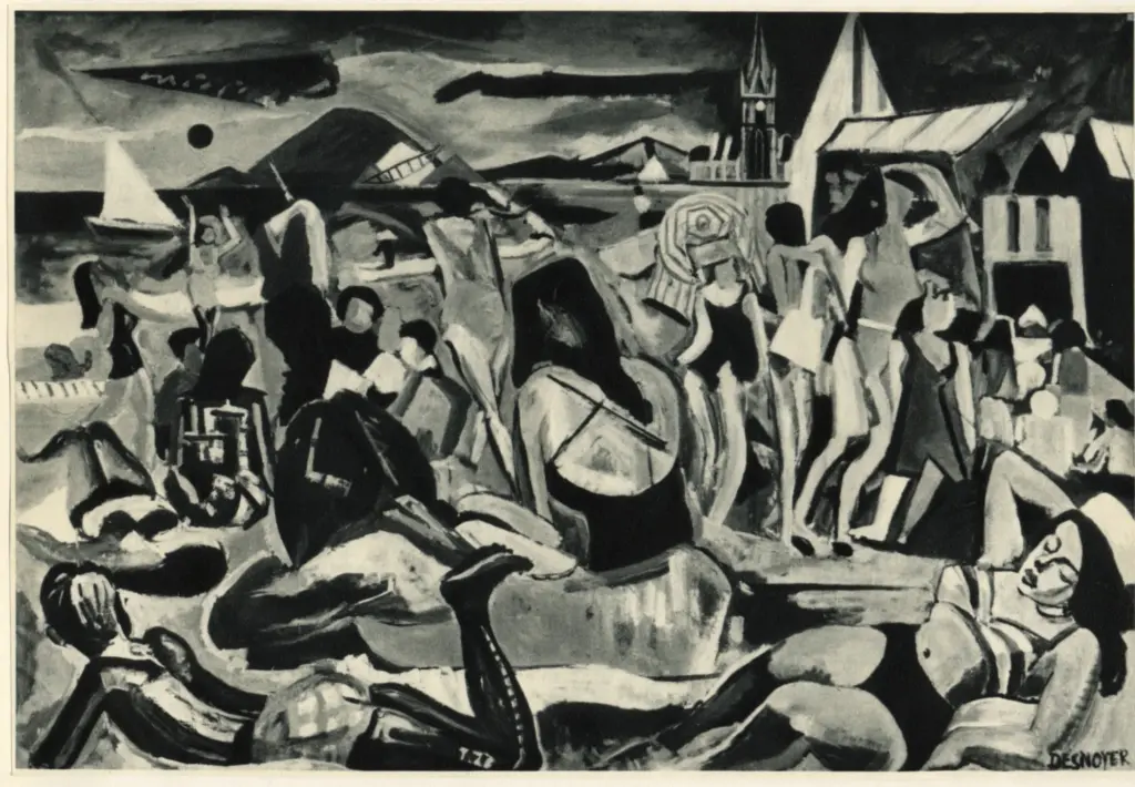 Anonimo , Desnoyer, Francois - sec. XX - Corniche-plage , fronte