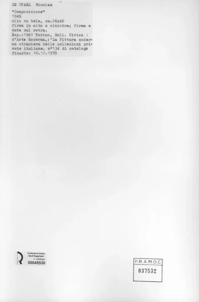 Anonimo , De Satel, Nicolas - sec. XX - Composizione , retro