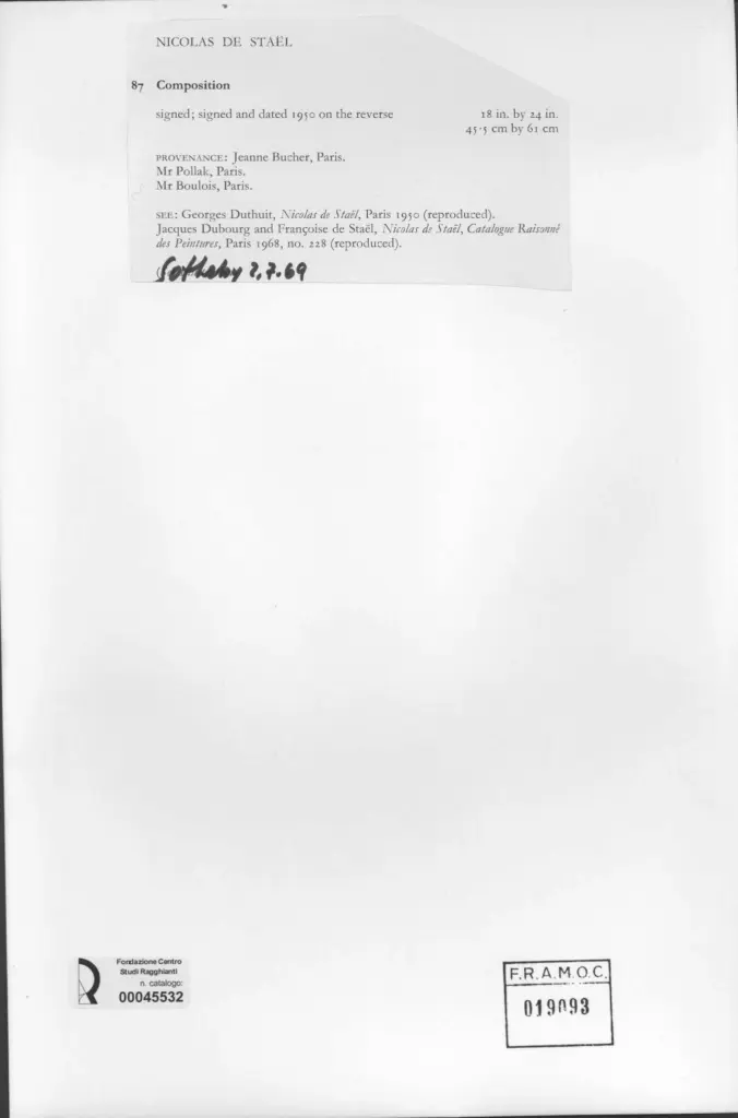 Anonimo , De Satel, Nicolas - sec. XX - Composition , retro