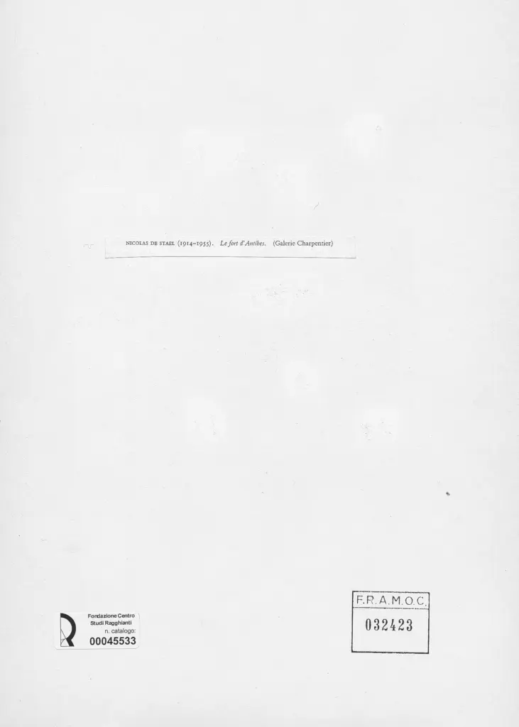 Anonimo , De Satel, Nicolas - sec. XX - La fort d'Antibes , retro