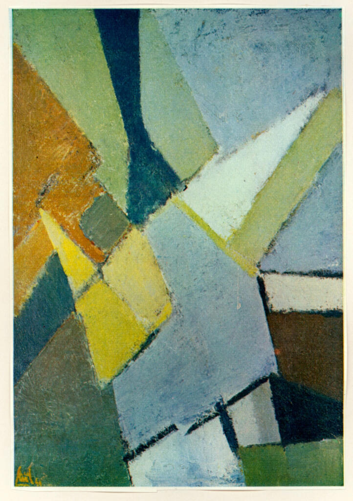 Anonimo , De Satel, Nicolas - sec. XX - Composition abstrait , fronte