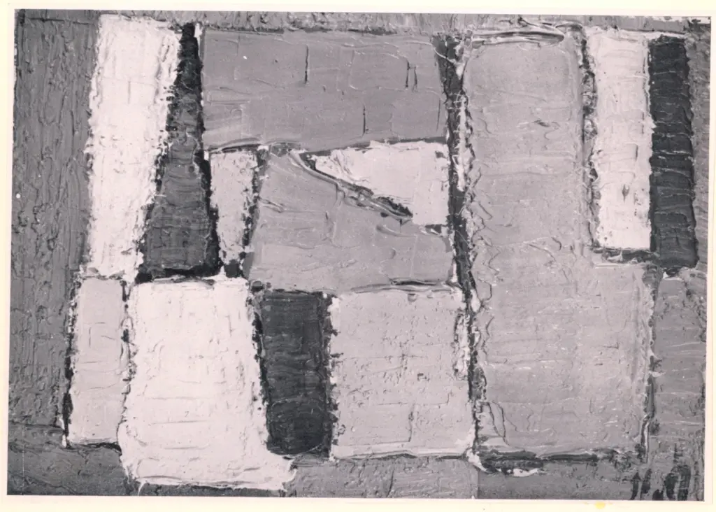 Anonimo , De Satel, Nicolas - sec. XX - Composition en bleu , fronte