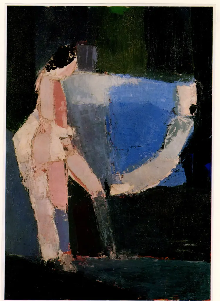 Anonimo , De Satel, Nicolas - sec. XX - Composizione con figura , fronte