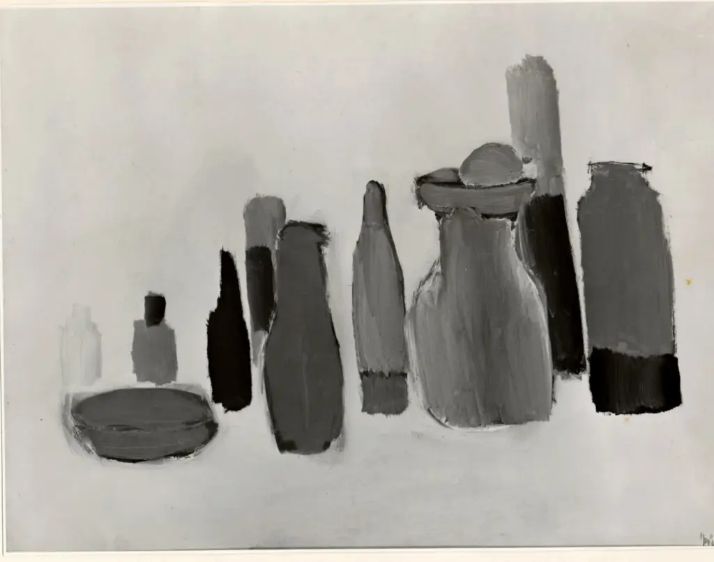 Anonimo , De Satel, Nicolas - sec. XX - Grey Bottles , fronte