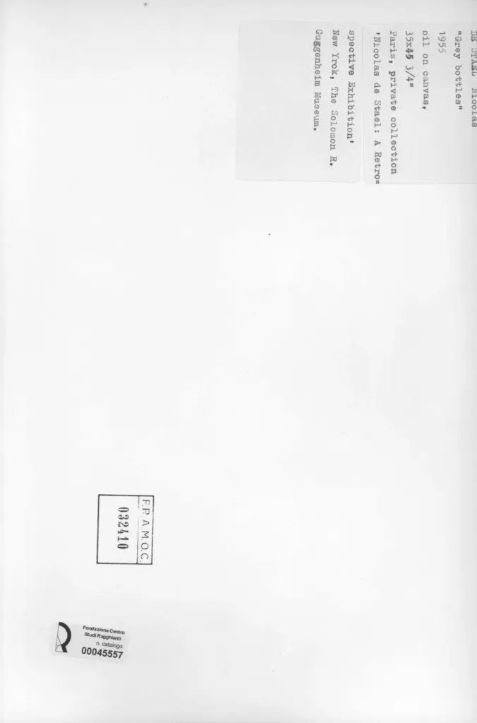 Anonimo , De Satel, Nicolas - sec. XX - Grey Bottles , retro