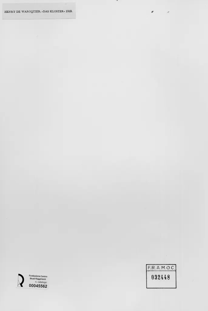 Anonimo , De Waroquier, Henry - sec. XX - Il monastero , retro