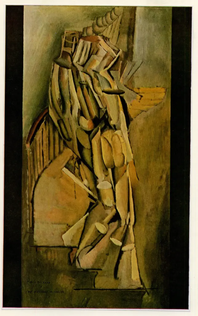 Anonimo , Duchamp, Marcel - sec. XX - Nudo che scende le scale (prima versione) , fronte