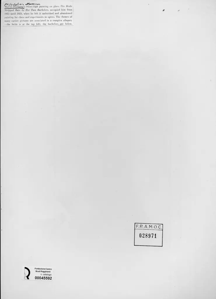 Anonimo , Duchamp, Marcel - sec. XX - The Bride Stripped Bare by Her Own Bachelors , retro