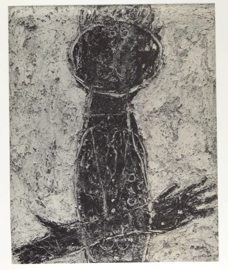 Dubuffet, Jean , Ren&eacute; Drouin con le mani aperte