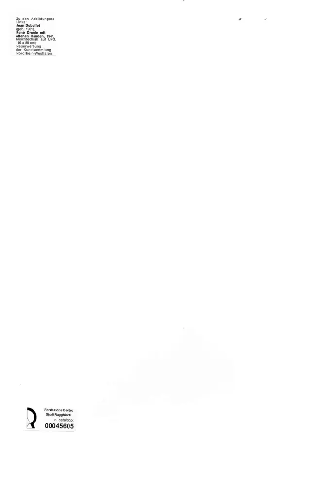 Anonimo , Dubuffet, Jean - sec. XX , retro