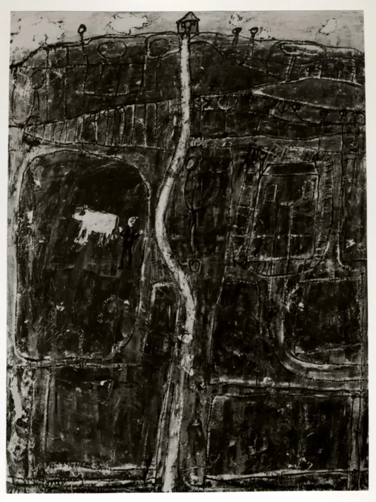 Anonimo , Dubuffet, Jean - sec. XX - Paesaggio di Vinous , fronte