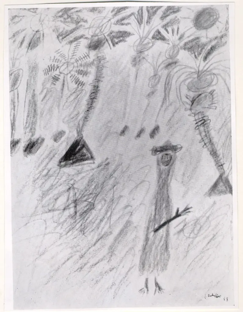 Dubuffet, Jean , Arabo tra le palme