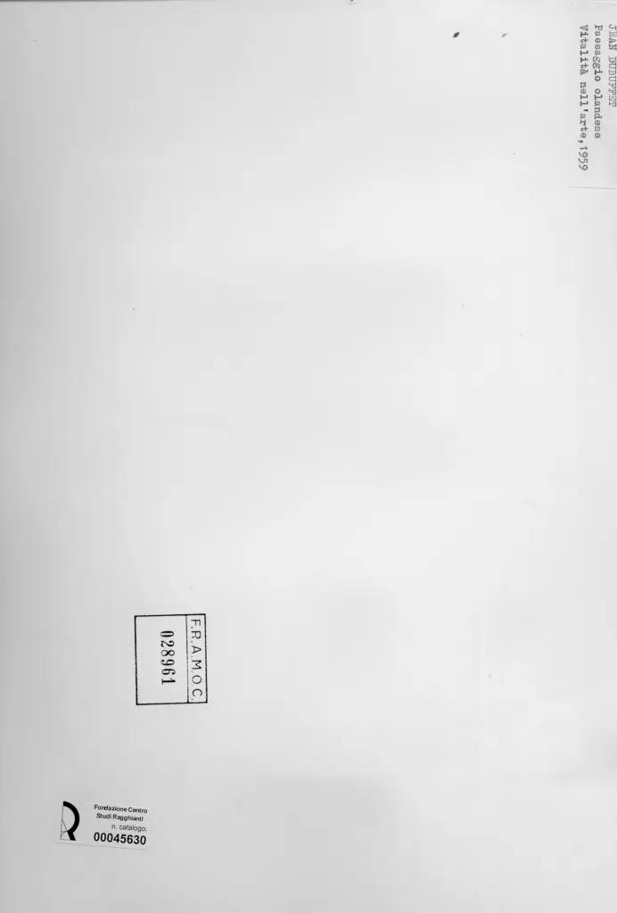 Anonimo , Dubuffet, Jean - sec. XX - Paesaggio Olandese , retro