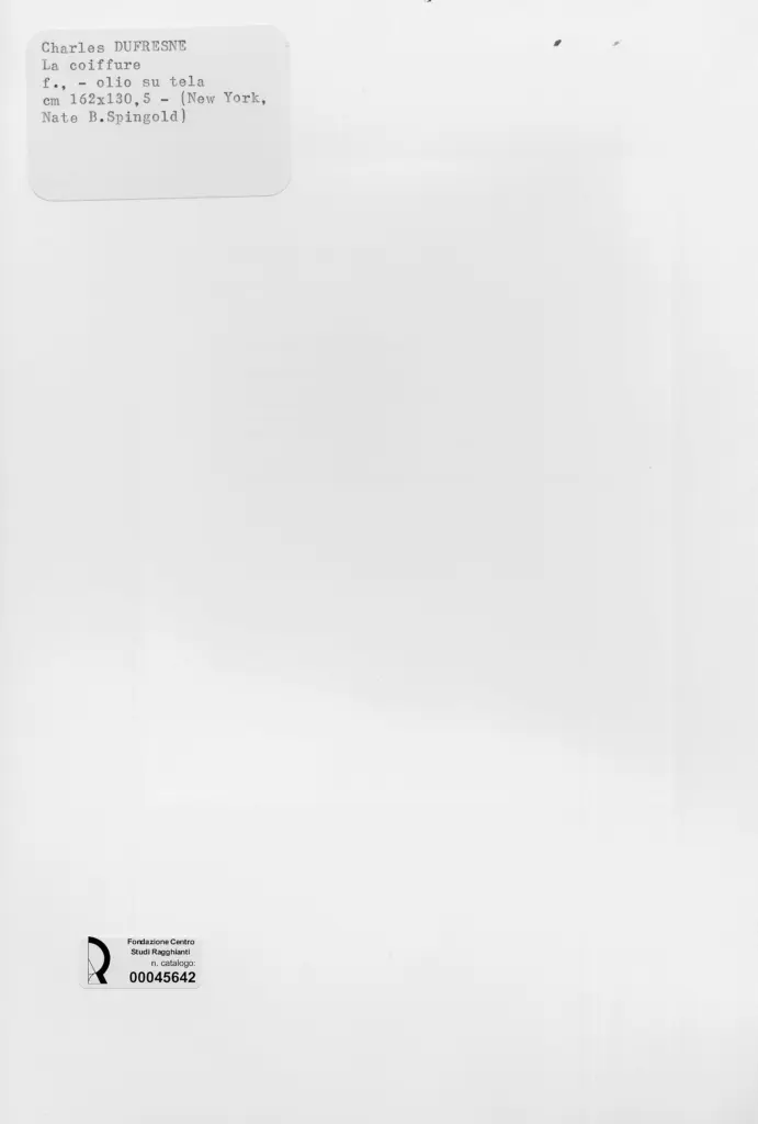 Anonimo , Dufresne, Charles - sec. XX - La pettinatrice , retro