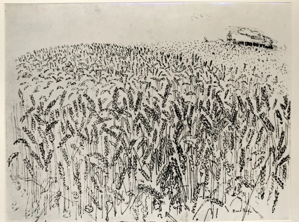 Dufy, Raoul , Le champ de bl&eacute;. Il campo di grano