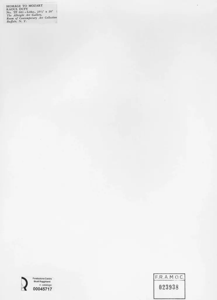 Anonimo , Dufy, Raoul - sec. XX - Homage to Mozart , retro