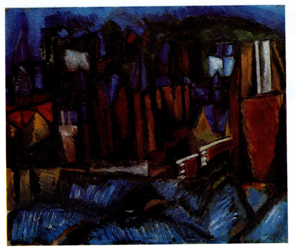 Anonimo , Dufy, Raoul - sec. XX - Il villaggio cubista , fronte