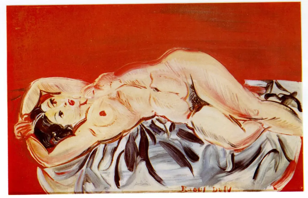 Anonimo , Dufy, Raoul - sec. XX - Nudo sdraiato , fronte