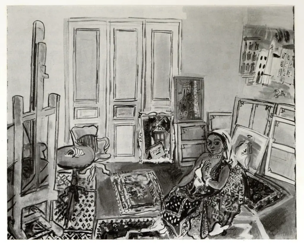 Anonimo , Dufy, Raoul - sec. XX - L'indiana nell'Atelier , fronte
