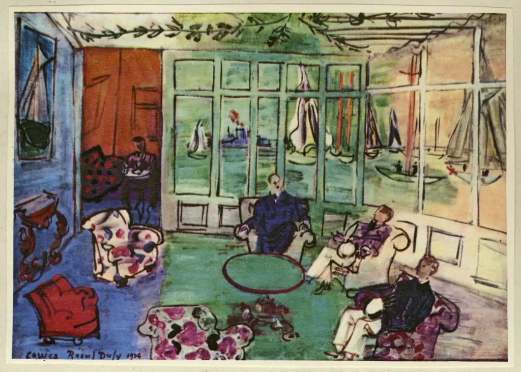 Anonimo , Dufy, Raoul - sec. XX - Matisse: Il Royal Yacht Club di Cowes , fronte