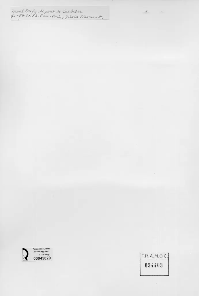 Anonimo , Dufy, Raoul - sec. XIX - Il porto di Caudepec , retro