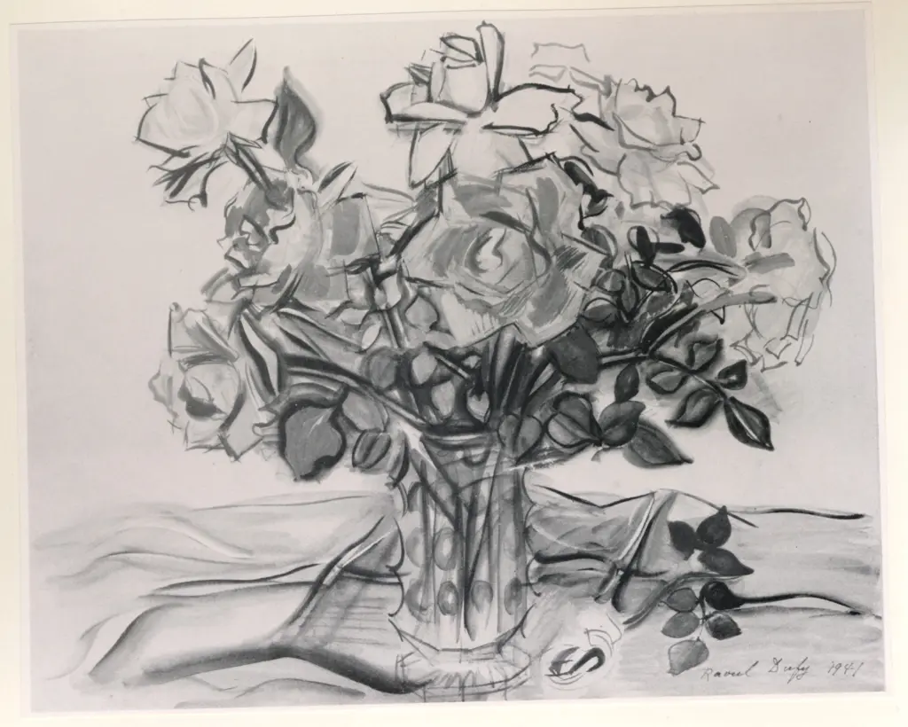 Anonimo , Dufy, Raoul - sec. XX - Bouquet di rose , fronte