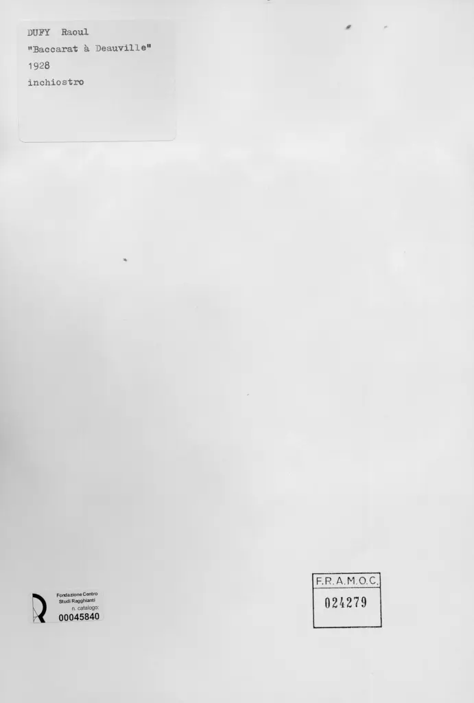 Anonimo , Dufy, Raoul - sec. XX - Baccarat à Deauville , retro