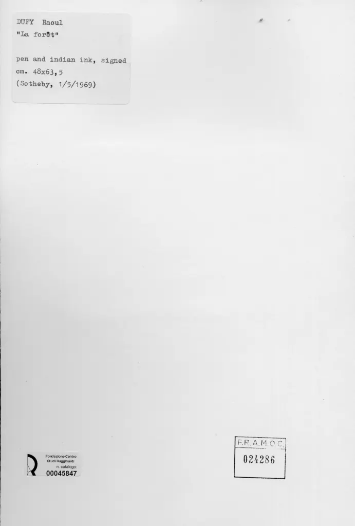 Anonimo , Dufy, Raoul - sec. XX - La foresta , retro