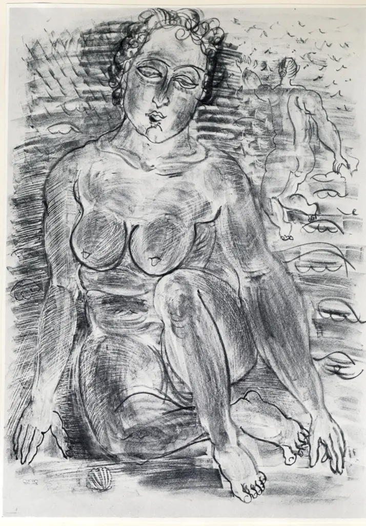 Anonimo , Dufy, Raoul - sec. XIX - Le due bagnanti , fronte