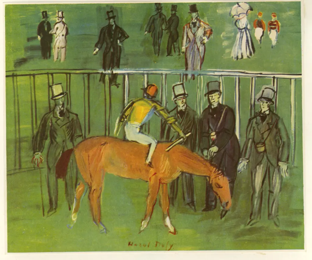 Anonimo , Dufy, Raoul - sec. XX - Campo da corsa , fronte