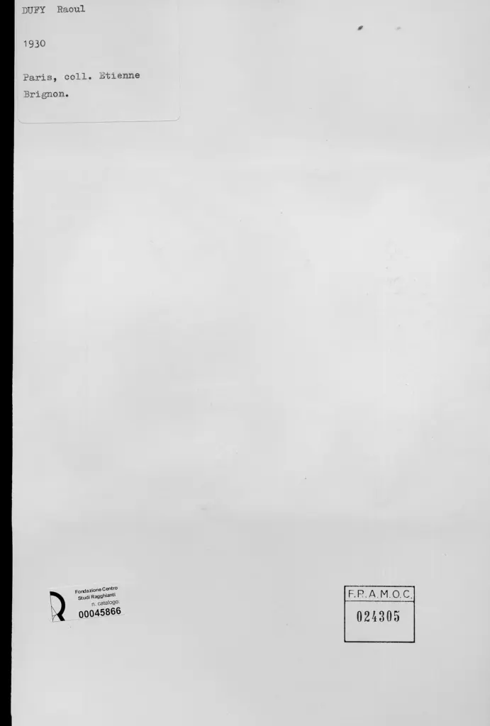 Anonimo , Dufy, Raoul - sec. XX - Nudo disteso , retro