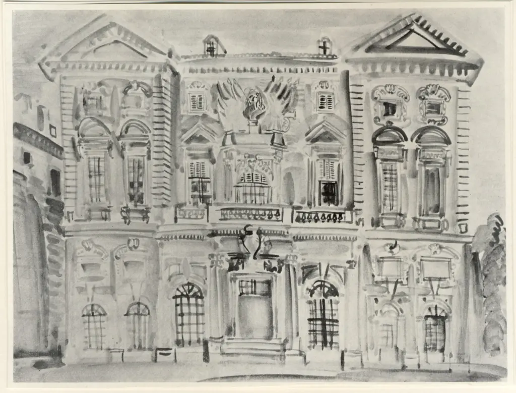 Anonimo , Dufy, Raoul - sec. XX - Facciata di palazzo , fronte