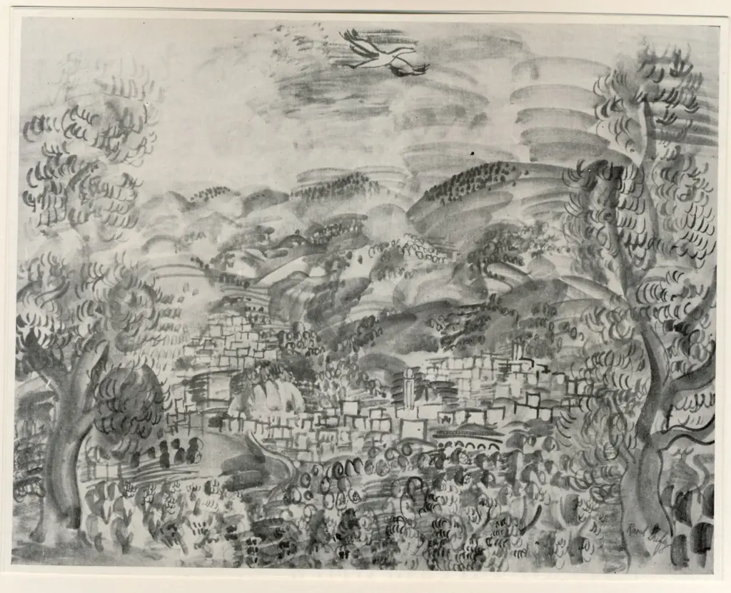 Anonimo , Dufy, Raoul - sec. XX - Paesaggio , fronte